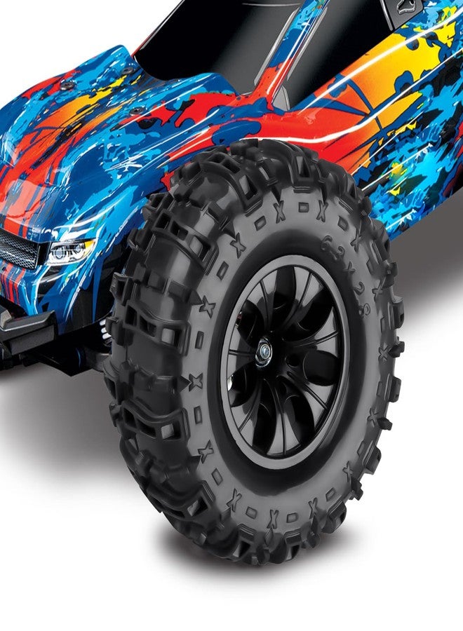 FriHobby Pre-Glued Huge OD 6.3"(160mm) 1/10 RC Truck Tires and Wheels Set 2.8 RC Tires 12mm Hex for Traxxas Rustler Hoss Stampede 4x4 & 2WD Redcat Blackout 1/10 Scale RC Monster Truck Replacement - Image 4